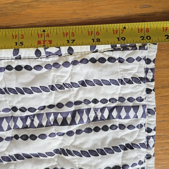 SONOMA BRAND STANDARD SIZE BLUE AND WHITE QUILTED PILLOW SHAMS BUNDLE OF 2 - Picture 12 of 12